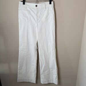 NWT J.Crew Factory Lizzie Wide Leg Pants Womens 26 Natural Cream High Rise BW803